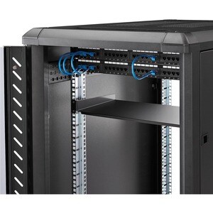 StarTech 1U Server Rack Cabinet Shelf - Fixed 10" Deep Cantilever Rackmount Tray for 19" Data/AV/Network Enclosure w/cage 