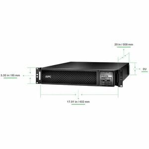 APC Smart-UPS On-Line, 1500VA, Rackmount 2U, 120V, 6x NEMA 5-15R outlets, SmartSlot, Extended runtime, W/ rail kit - 2U Ra