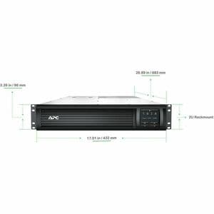 APC Smart-UPS, Line Interactive, 2200VA, Rackmount 2U, 120V, 6x NEMA 5-15R+2x NEMA 5-20R outlets, Network Card, AVR, LCD -