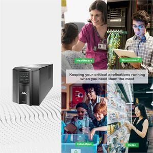 APC Smart-UPS, Line Interactive, 1500VA, Tower, 120V, 8x NEMA 5-15R outlets, SmartConnect Port+SmartSlot, AVR, LCD - Tower