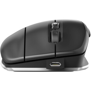 Souris Optique 3Dconnexion CadMouse - Bluetooth/Radio Fréquence - USB - 7 Bouton(s) - Noir, Argenté - Câble/sans fil - 2,4
