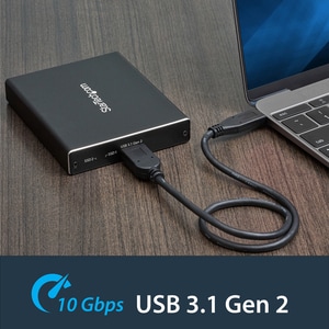 StarTech.com Dual-Slot Drive Enclosure for M.2 SATA SSDs - USB 3.1 (10Gbps) - RAID - 2 x SSD Supported - Serial ATA/600 Co