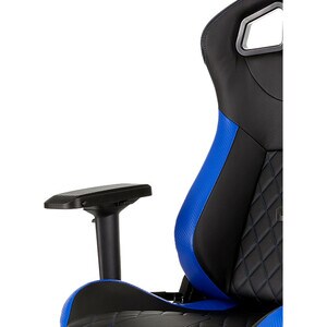 Corsair T1 RACE 2018 Gaming Chair - Black/Blue - For Game, Desk, Office - Metal, PU Leather, Nylon, Steel, PVC Leather - B