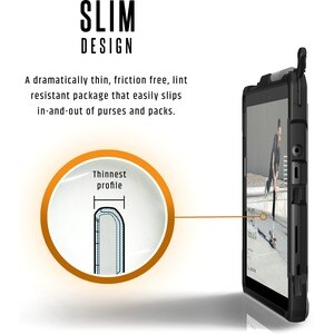 Urban Armor Gear Metropolis Rugged Keyboard/Cover Case Microsoft Surface Go Tablet - Black - Anti-slip, Impact Resistant, 