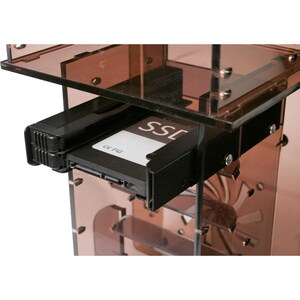 Icy Dock EZ-FIT PRO MB082SP-1 Drive Bay Adapter for 3.5" Internal - Black - 2 x HDD Supported - 2 x SSD Supported - 2 x To