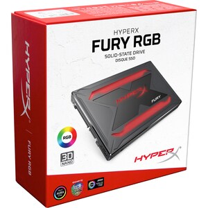 Kingston HyperX FURY RGB 480 GB Solid State Drive - 2.5" Internal - SATA (SATA/600) - 550 MB/s Maximum Read Transfer Rate 