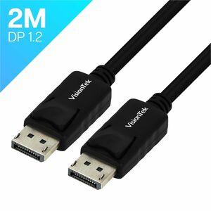 VisionTek DisplayPort to DisplayPort 2M Cable (M/M) - 6.6 ft (2 m) DisplayPort A/V Cable for Audio/Video Device, Monitor, 