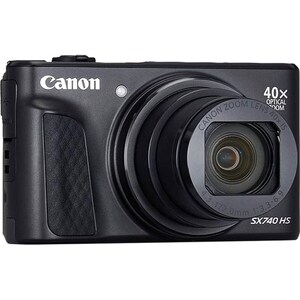 Canon PowerShot SX740 HS 20.3 Megapixel Compact Camera - Black - 1/2.3" Sensor - Autofocus - 7.6 cm (3")LCD - 40x Optical 