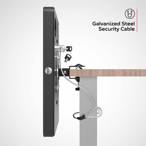 CTA Digital Premium Locking Shelf Mount for iPad Gen 7-10 & Other 7-11" Tablets - 7" to 11" Screen Support - Steel, Galvan