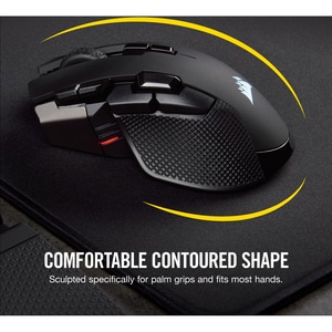 Corsair IRONCLAW RGB Wireless Gaming Mouse - Optical - Cable/Wireless - Bluetooth/Radio Frequency - 2.40 GHz - Black - USB