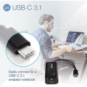TRENDnet USB-C 3.1 To 2.5GBase-T Ethernet Adapter, IEEE 802.3bz 2.5GBASE-T Compliant, Supports Up to 2.5Gbps connection Sp