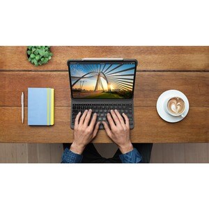 Logitech Slim Folio Pro Keyboard/Cover Case (Folio) for 27.9 cm (11") Apple iPad Pro (2017), iPad Pro (2018) Tablet - Grap