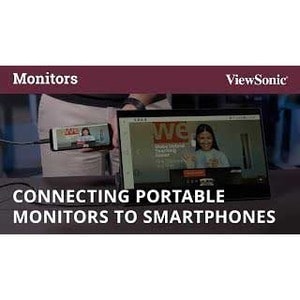 ViewSonic TD1655 15.6 Inch 1080p Portable Monitor with IPS Touchscreen, 2 Way Powered 60W USB C, Eye Care, Dual Speakers, 