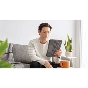 Logitech Folio Touch Tastatur/Cover für 27,9 cm (11 Zoll) Apple iPad Air (4. Generation) Tablet - Grau - Webstoff Körper -