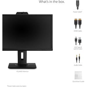 Moniteur LED ViewSonic Graphic VG2440V 24" Class Webcam Full HD - 16:9 - Noir - 60,5 cm (23,8") Viewable - Technologie IPS