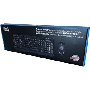 Adesso WKB-1320CB Keyboard & Mouse - USB Wireless RF - 104 Key - English (UK) - USB Wireless RF Mouse - Optical - 1200 dpi