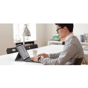 Logitech Combo Touch Keyboard/Cover Case for 32.8 cm (12.9") Apple, Logitech iPad Pro (5th Generation) Tablet - Oxford Gra