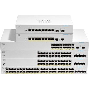 Cisco Business 220 CBS220-24T-4G 24 Ports Manageable Ethernet Switch - 2 Layer Supported - Modular - 4 SFP Slots - 18 W Po
