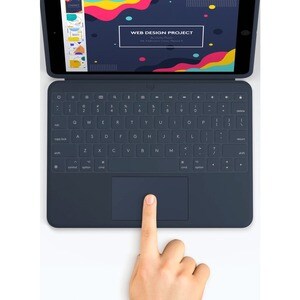 Housse/Clavier Logitech Rugged Combo 3 Touch Durci Apple iPad (7e géneration), iPad (8e génération) Tablette - Bleu classi