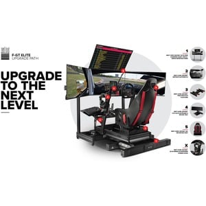 Next Level Racing F-GT Elite Formula & GT Aluminum Profile Simulator Cockpit - Front & Side Mount - For Gaming