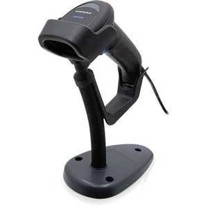 Handheld Barcode Scanner Kit - Cable Connectivity - Black - USB Cable Included - 510.54 mm Scan Distance - 1D, 2D - Imager
