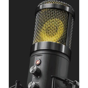 MicrophoneTrust Gaming Exxo 256 - Filaire - Condensateur - 1,80 m - 30 Hz à 18 MHz -36 dB - Cardioïde - Bureau, Pied anti-