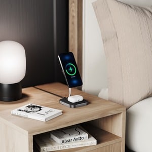 Alogic MagSpeed 2-in-1 Wireless Charging Station - Magnetic, Fast Charge Mode, Safety, LED Indicator - 1