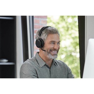 Jabra Evolve2 75 Wireless On-Ear Headset - USB-C - Microsoft Teams Optimised - With Charging Stand