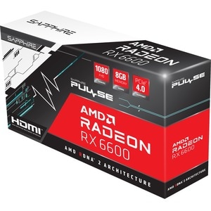 Sapphire AMD Radeon RX 6600 Graphic Card - 8 GB GDDR6 - 2.04 GHz Game Clock - 2.49 GHz Boost Clock - 128 bit Bus Width - P