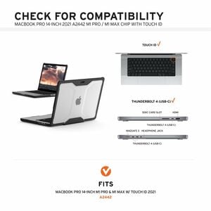 Urban Armor Gear Plyo Case for Apple MacBook Pro - Ice - Shock Resistant, Drop Resistant, Impact Resistant - 35.6 cm (14")