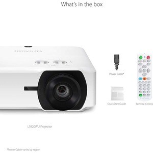 ViewSonic LS920WU 6000 Lumens WUXGA Laser Projector for 300 Inch screen, Dual HDMI, 4K HDR/HLG Support, 1.6x Optical Zoom 