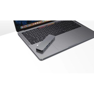 Hyper Model GN21D-GRAY USB Type C Docking Station - Memory Card Reader - SD - Space Gray - 4K - 3840 x 2160 - 2 x USB Type