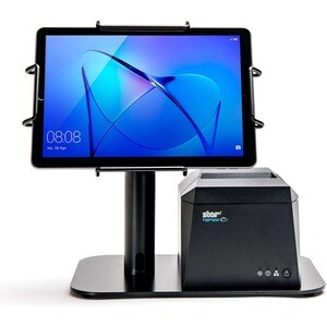 mUnite EZ POS Tablet Display Stand - 8.10" Height x 11.80" Width x 7.90" Depth - Desktop, Countertop - Steel - Black