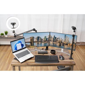 Kensington K87654WW Tischhalterung für Mikrofon, Webcam, Beleuchtungssystem, Ringleuchte - Höhenverstellbar - Aluminium, S