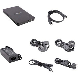 StarTech.com 4 Bay Thunderbolt 3 NVMe Enclosure, For M.2 NVMe SSD Drives, 1x DisplayPort Video and 2x TB3 Downstream Ports