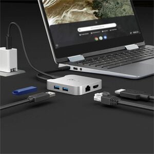 j5create Elite JCD391-N 5 Port(s) USB Type C Docking Station for Notebook, Keyboard, Mouse, Flash Drive, TV, MacBook - Cha