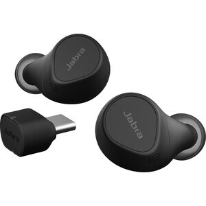 Jabra Evolve2 True Wireless Earbud Stereo Earset - Black - Binaural - In-ear - 2000 cm - Bluetooth - 20 Hz to 20 kHz - MEM