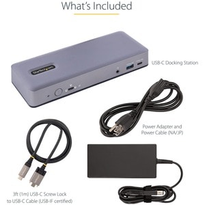 StarTech.com USB-C Docking Station, HDMI/DP/DP Alt Mode USB-C Dock, Triple/Dual 4K, 7x USB Hub, 60W PD, GbE, WWCB certifie