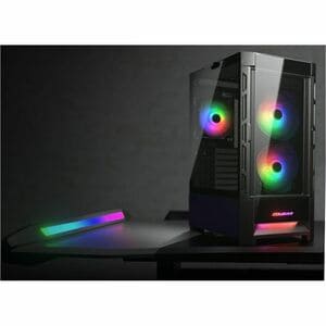 COUGAR Duoface RGB CGR-5ZD1B-RGB Gabinete para computadora gamer - Mini ITX, Micro ATX, ATX, EATX, SSI CEB Placa base admi