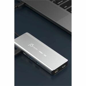 j5create JCD403-N USB4 Docking Station for Monitor, Notebook - Charging Capability - Space Gray - 4K, 8K - 7680 x 4320 - 4