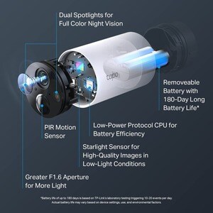 Tapo 4 Megapixel Nachtsicht Kabel Videoüberwachungssystem - Kamera, Basisstation - 2560 x 1440 Camera Resolution - 2K Aufn