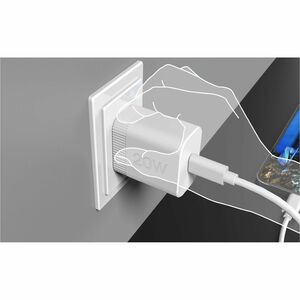 j5create JUP1420-FN 20 W Adaptador de CA - 1 Pack - Adaptador universal - 1 USB Type-C - para iPhone, Smart Watch, Auscult