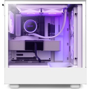 NZXT H5 Flow Computer Case - ATX Motherboard Supported - Mid-tower - Galvanized Cold Rolled Steel (SGCC), Tempered Glass -