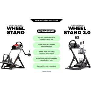 Next Level Racing Wheel Stand 2.0 Höhenverstellbar Racing-Lenkradständer - 150 kg TragfähigkeitDisplay Type Supported: - 7