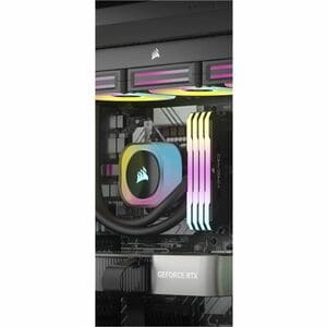 Corsair iCUE QX140 Cooling Fan - 2 x Fan(s) - 82.50 CFM Maximum Airflow - 2000 rpm - Magnetic Dome Bearing - RGB LED - Bla