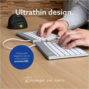 R-Go Split Break Keyboard - R-Go Split Break ergonomic keyboard, with break software, Bluetooth 5.0, QWERTY (US) layout, w
