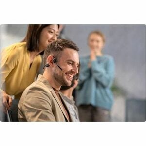 Shokz OpenComm2 UC Wireless Over-the-ear, Behind-the-neck Stereo Earset - Black - Binaural - Open - 2987 cm - Bluetooth - 