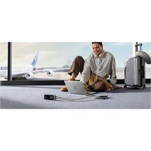 ANKER Prime 12,000mAh Power Bank - For iPhone, MacBook - 12000 mAh - 130 W - 2 x USB - Black