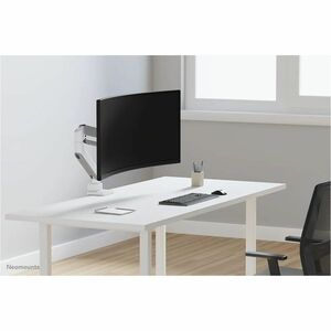 Neomounts Next Mounting Arm for Monitor, Curved Screen Display - White - Height Adjustable - 1 Display(s) Supported - 43.2