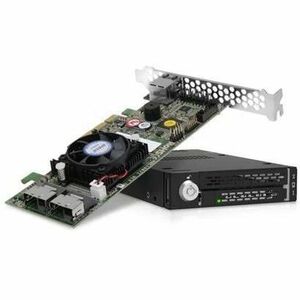 Icy Dock ToughArmor MB833MK-B V2 Drive Enclosure for 3.5" M.2, PCI Express NVMe 4.0 - SFF-8654 SlimSAS Host Interface Inte